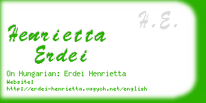 henrietta erdei business card